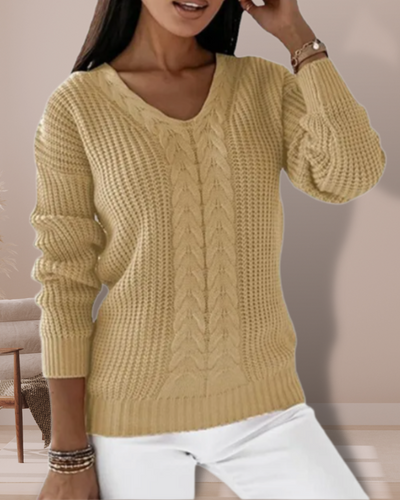 LINSIE - ELEGANT V-NECK SWEATER