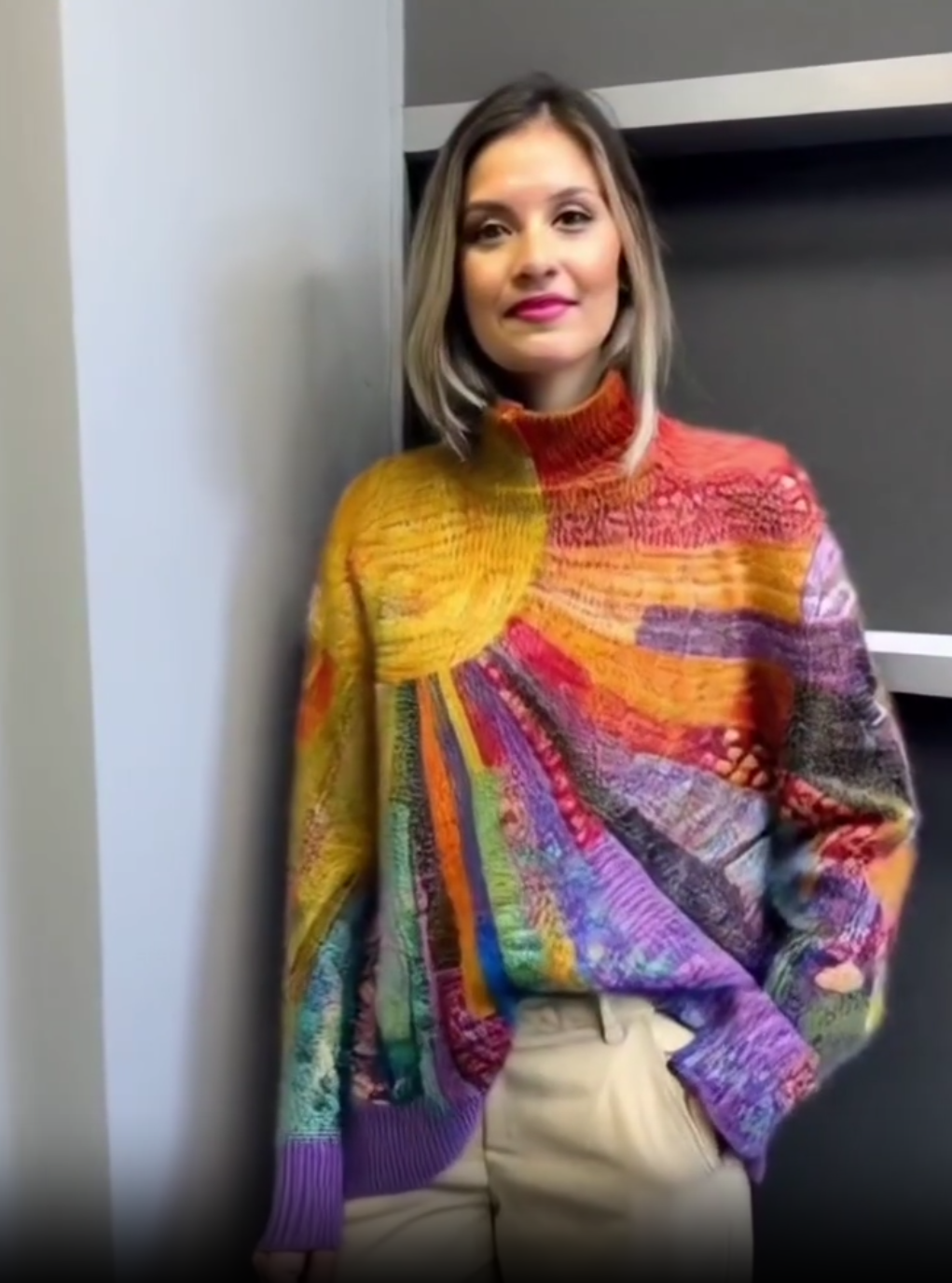 LILIBETH – VIBRANT HUES TURTLENECK SWEATER