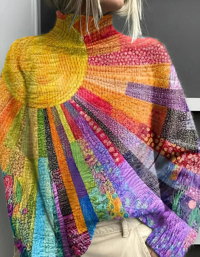 LILIBETH – VIBRANT HUES TURTLENECK SWEATER