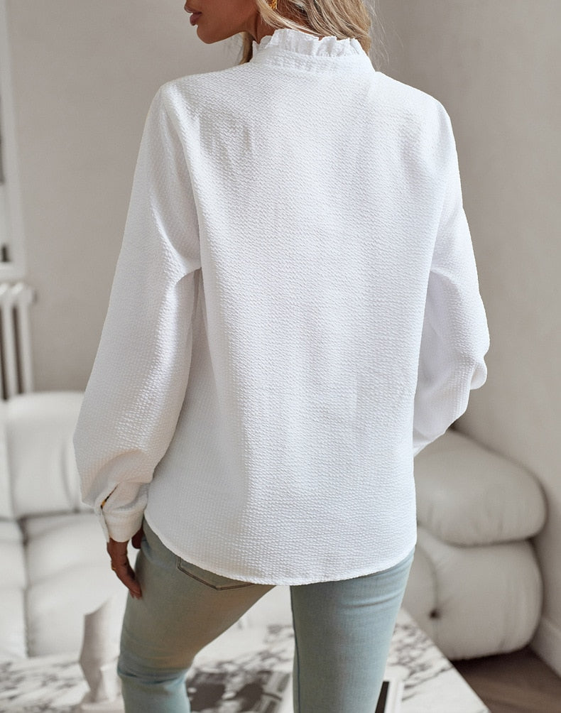 EDITH – ROMANTIC RUFFLES ELEGANT BLOUSE