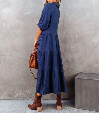 LUNA – RUFFLED GRACE SHIRT DRESS