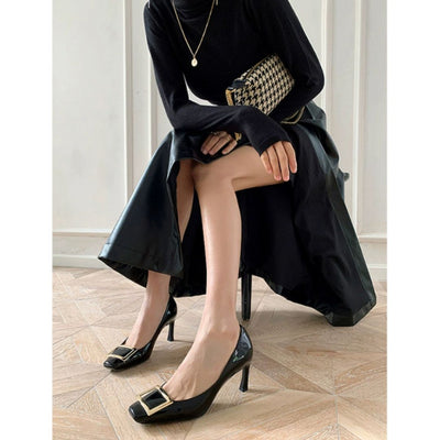 NARELLA – SCULPTED ELEGANCE SQUARE-TOE HEELS