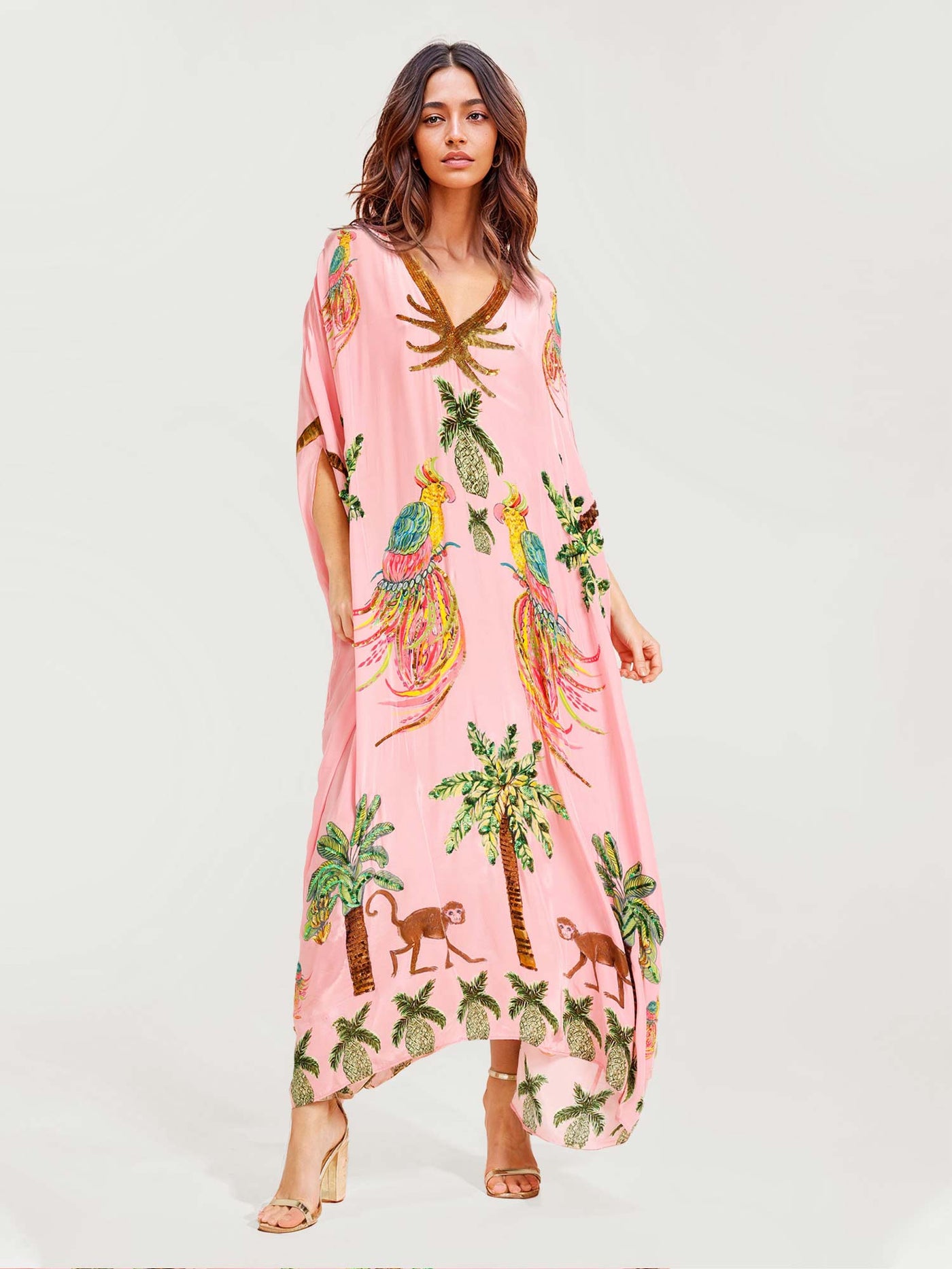 PARROT – MAXI DRESS WITH AN EXOTIC TOUCH