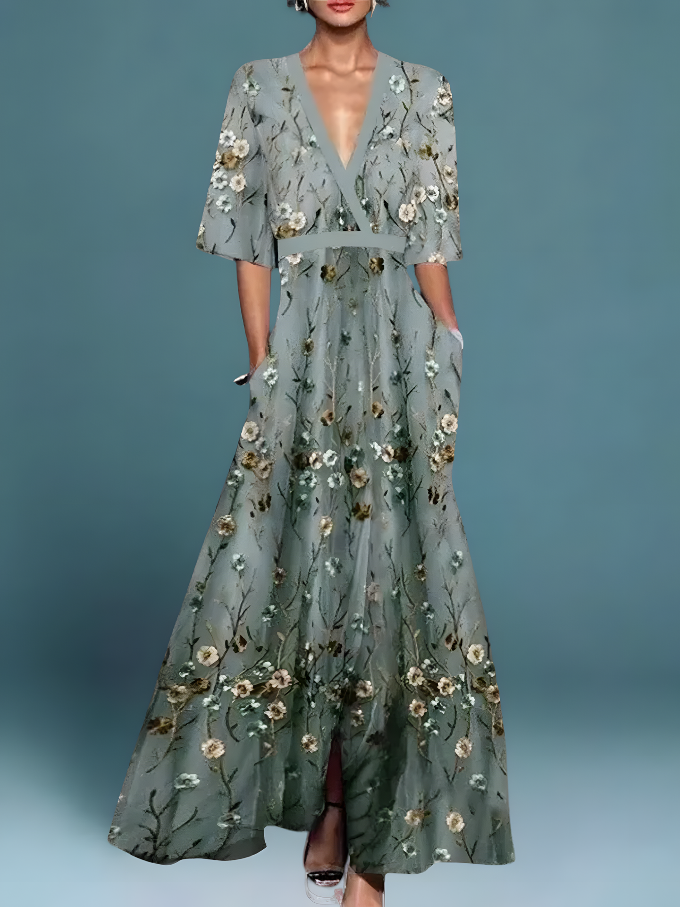 LAURE – FLORAL CHARM WRAP DRESS