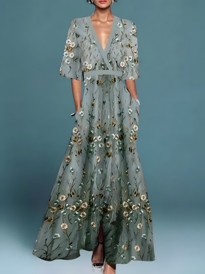 LAURE – FLORAL CHARM WRAP DRESS