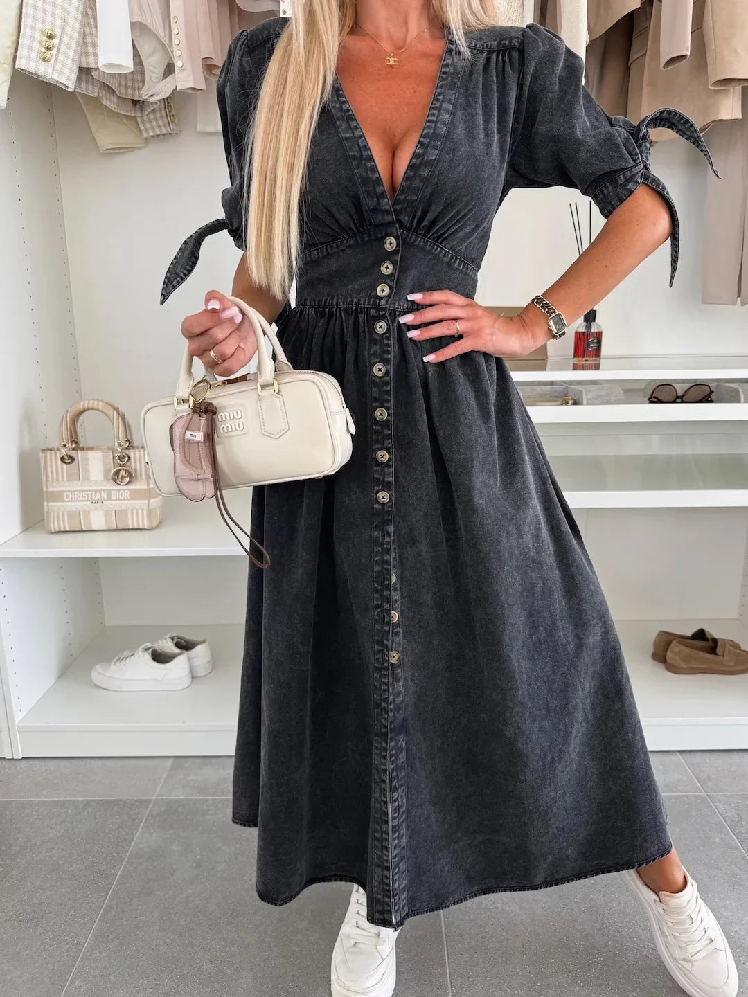 JESSIE – CASUAL CHARM DENIM DRESS