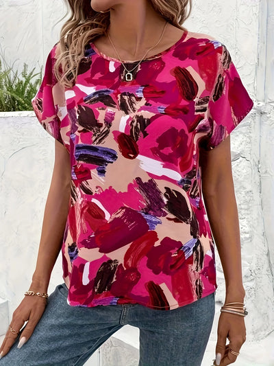 TRUDY – VIBRANT CHARM PLAYFUL PRINT BLOUSE