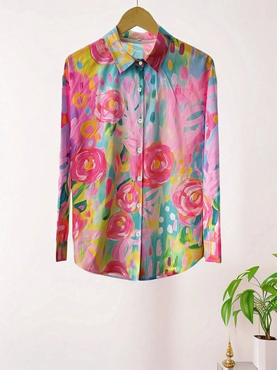 ANNIKA – COLORFUL BLOUSE WITH A PLAYFUL PRINT CHARM