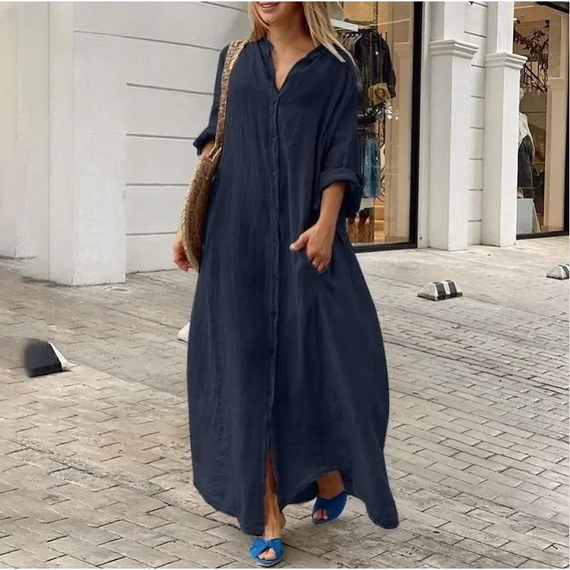 LUNA – BREEZY GRACE LINEN SHIRT DRESS