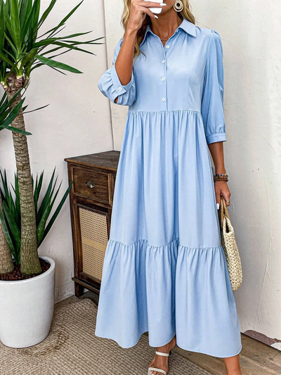 LUNA – EFFORTLESS FLOW SHIRT DRESS