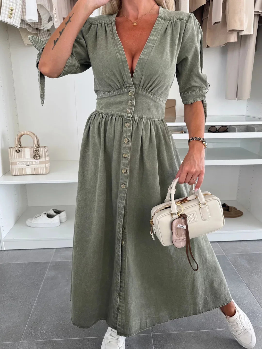 JESSIE – CASUAL CHARM DENIM DRESS