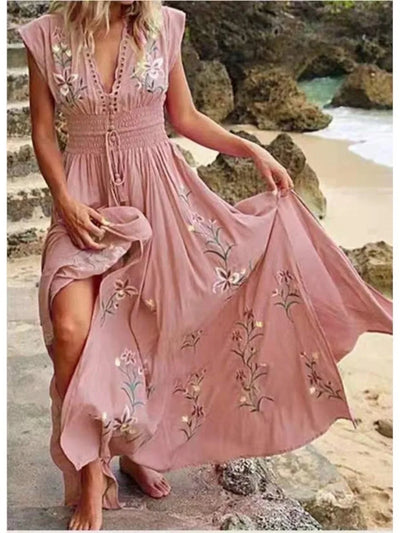 ZORA – EMBROIDERED ELEGANCE MAXI DRESS