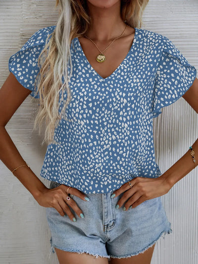 CASSIDY – CHIC BLOUSE WITH ABSTRACT ARTISTRY