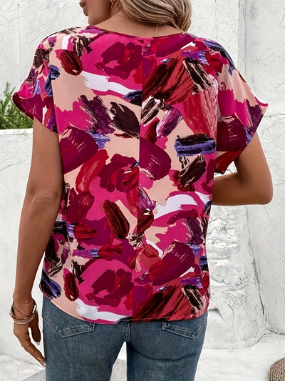 TRUDY – VIBRANT CHARM PLAYFUL PRINT BLOUSE