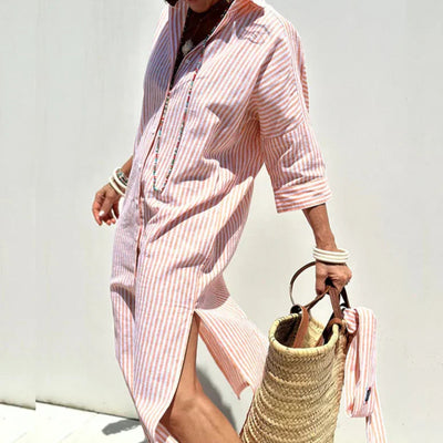 LUNA – CLASSIC STRIPES SHIRT DRESS