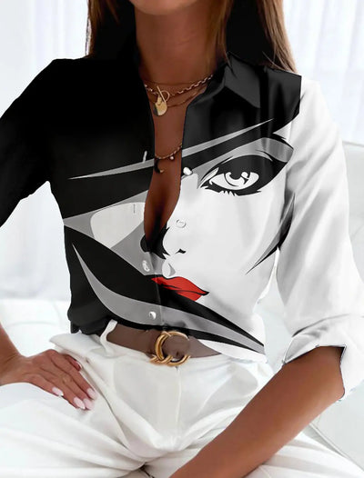 VIOLA – CONTEMPORARY MUSE PRINTED BLOUSE
