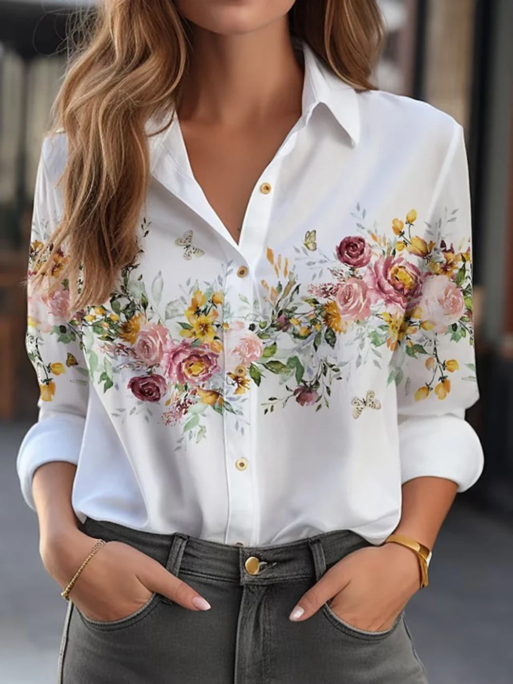 REGINE – BLOOMING ELEGANCE FLORAL BLOUSE