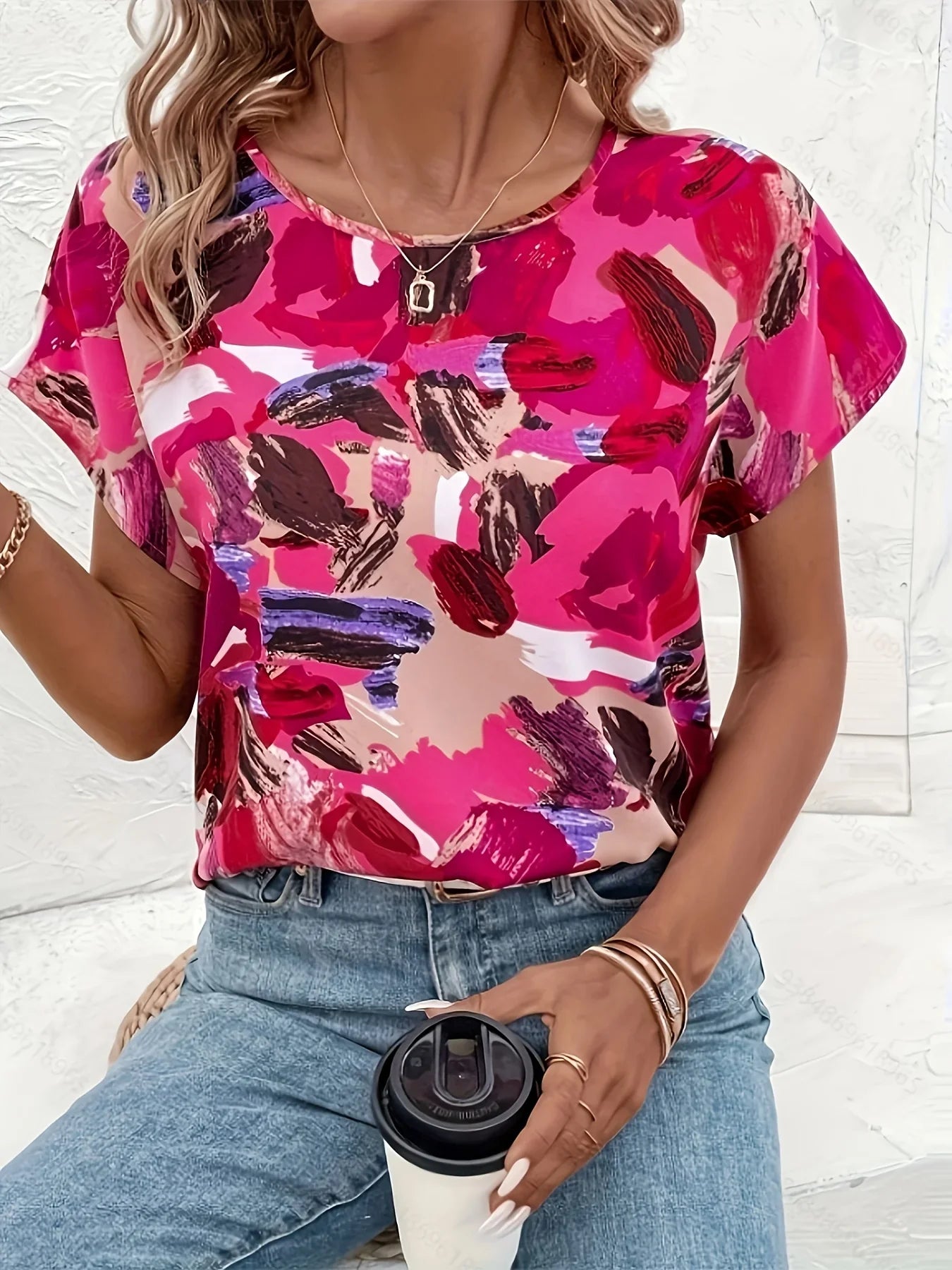 TRUDY – VIBRANT CHARM PLAYFUL PRINT BLOUSE