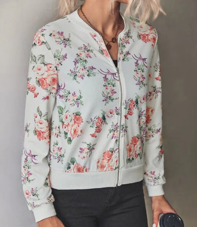 HAZEL – BLOOM BURST PRINTED BOMBER
