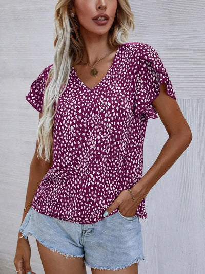 CASSIDY – CHIC BLOUSE WITH ABSTRACT ARTISTRY