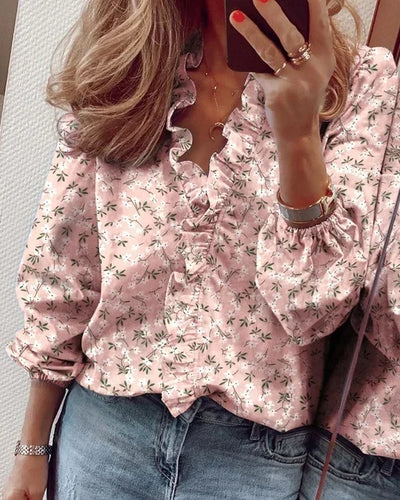ENOLA – CHARMED WHIMSY RUFFLED BLOUSE