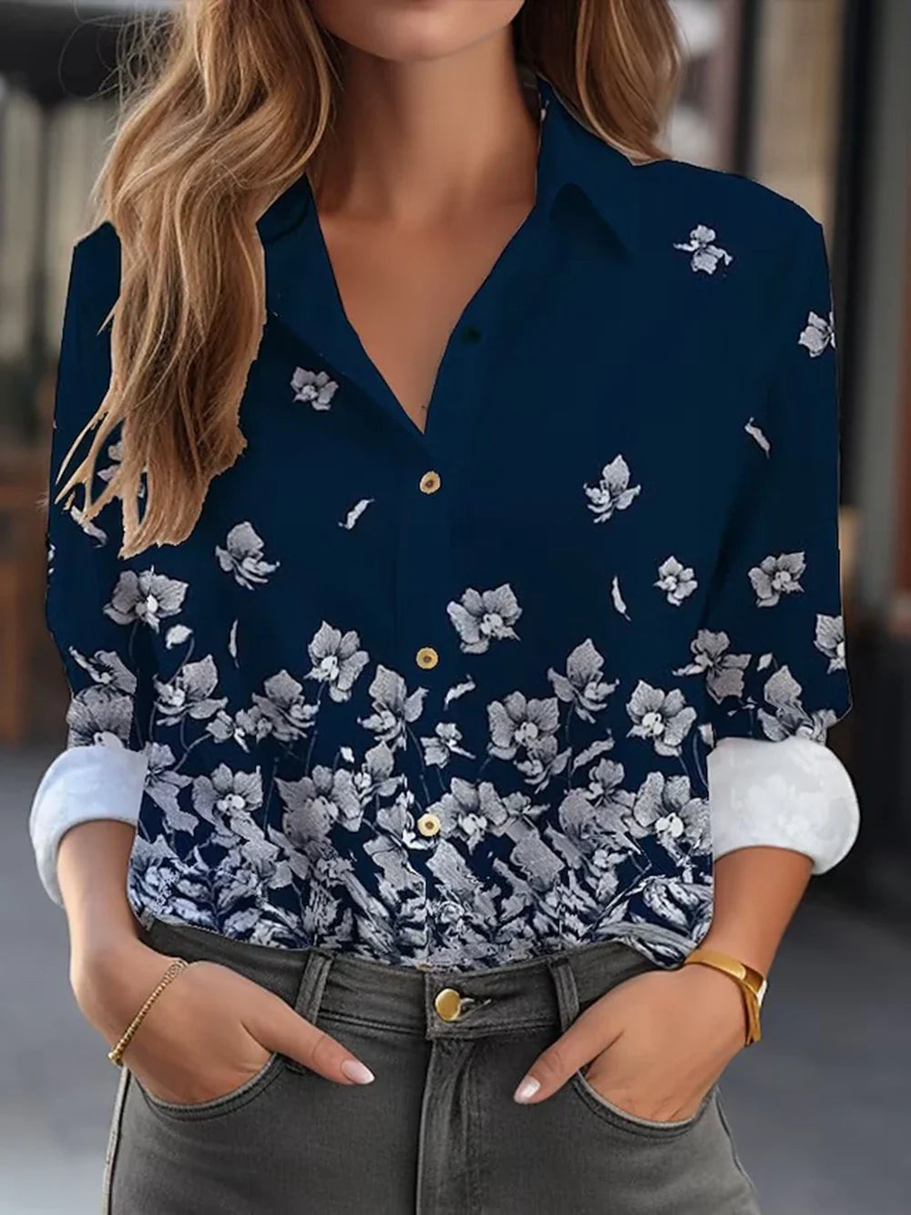 REGINE – BLOOMING ELEGANCE FLORAL BLOUSE