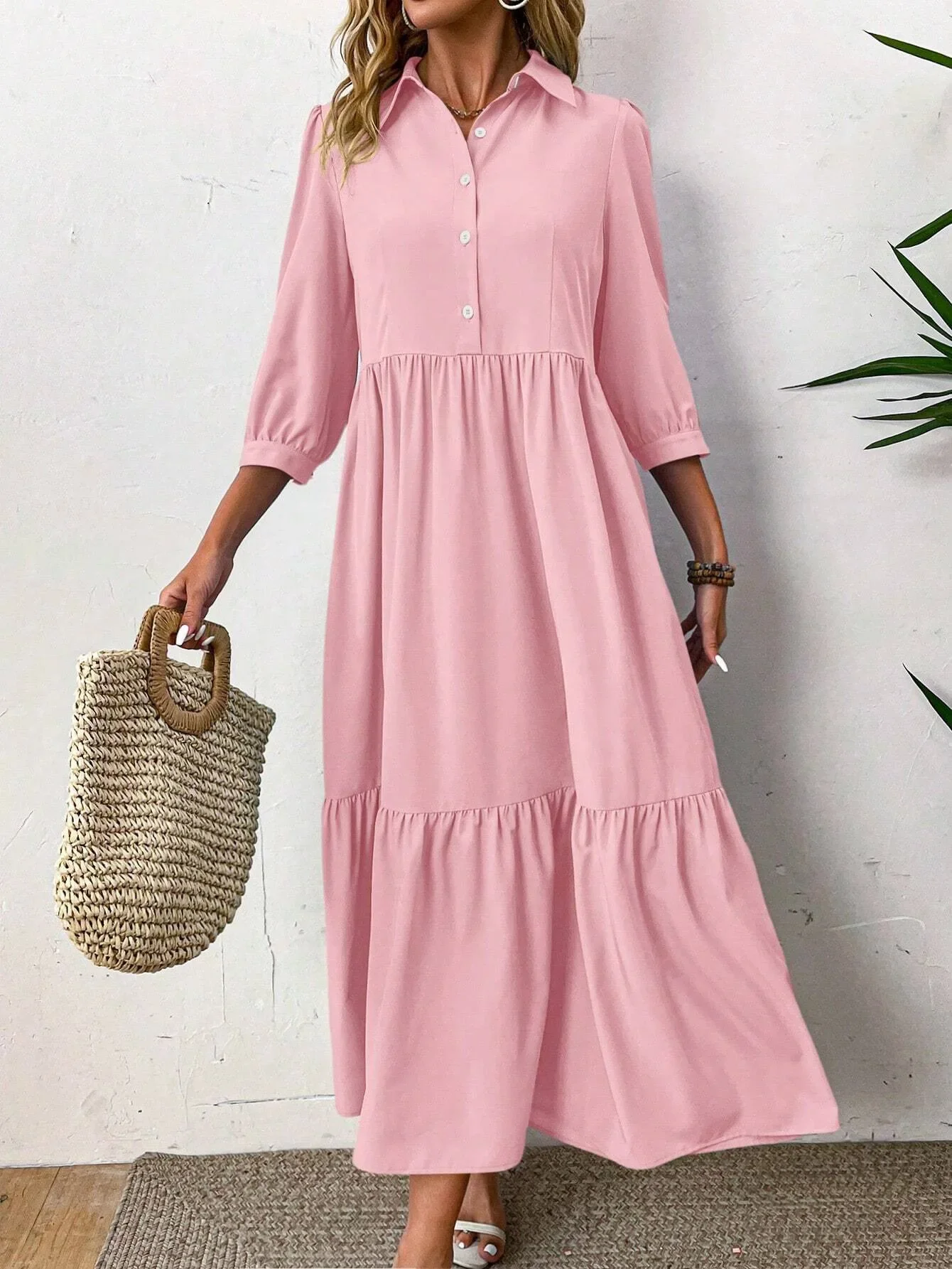 LUNA – EFFORTLESS FLOW SHIRT DRESS