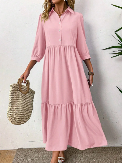 LUNA – EFFORTLESS FLOW SHIRT DRESS