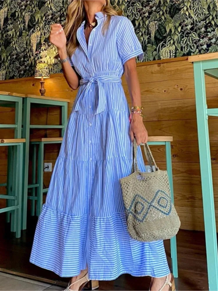 JANICE – EFFORTLESS STRIPED ELEGANCE MAXI DRESS