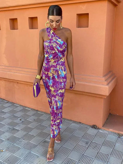 IRMGARDI – ONE-SHOULDER GRACE EVENING DRESS