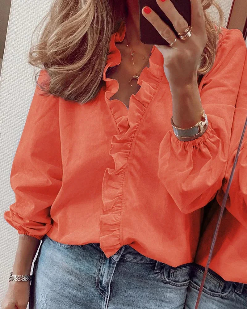 ENOLA – CHARMED WHIMSY RUFFLED BLOUSE