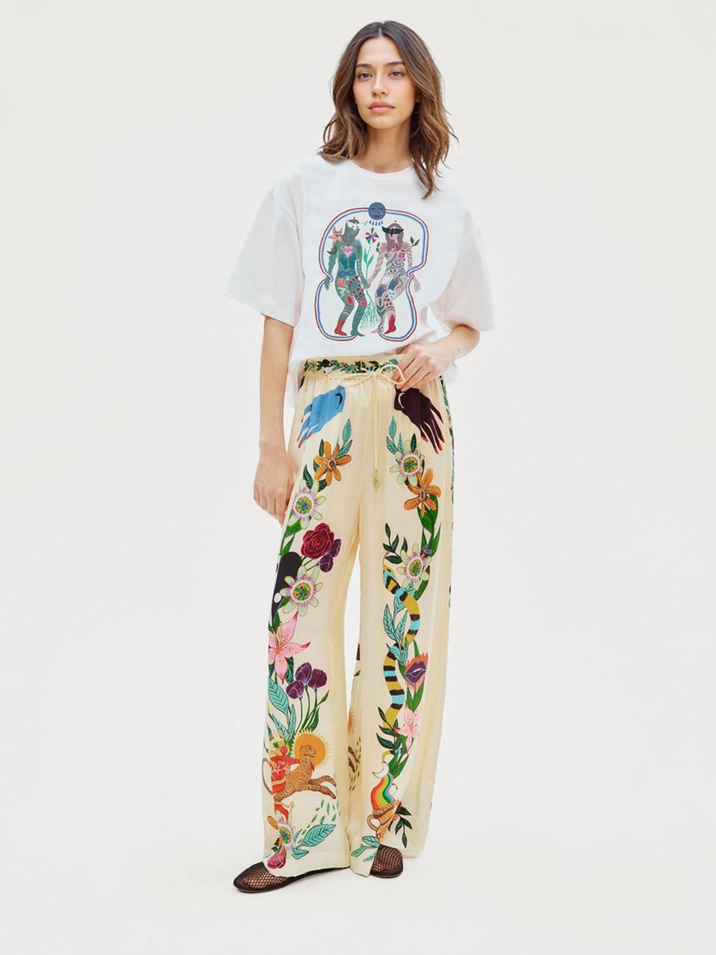 SATIN SUIT – LUXE DRAPE WITH A REFINED PRINT