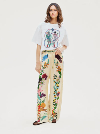 SATIN SUIT – LUXE DRAPE WITH A REFINED PRINT