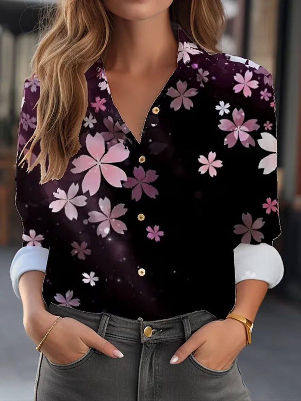 REGINE – BLOOMING ELEGANCE FLORAL BLOUSE