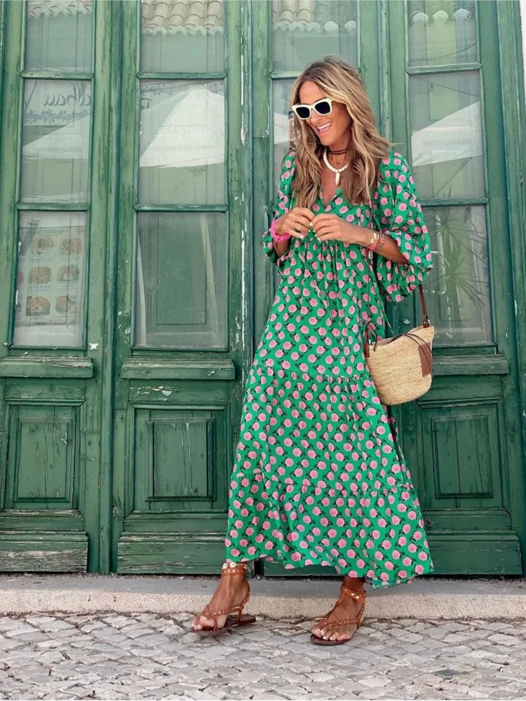 APRIL – FREE-SPIRITED CHARM BOHO MAXI DRESS