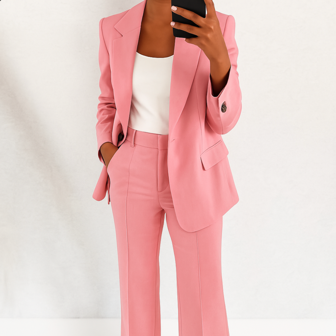 CAROLINE – EFFORTLESS POISE IN A TWO-PIECE ENSEMBLE