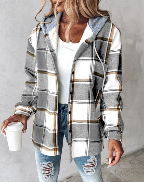 JASMIN – CHIC COMFORT CHECKERED CARDIGAN