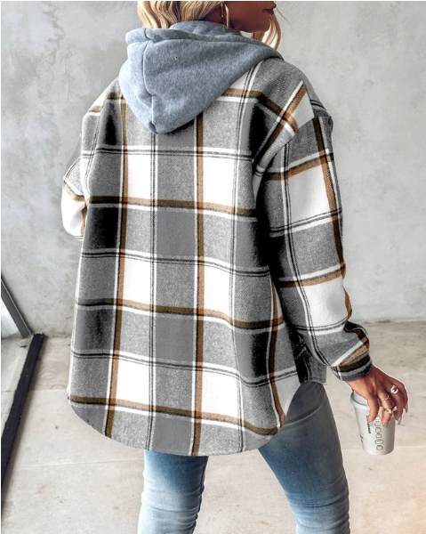 JASMIN – CHIC COMFORT CHECKERED CARDIGAN
