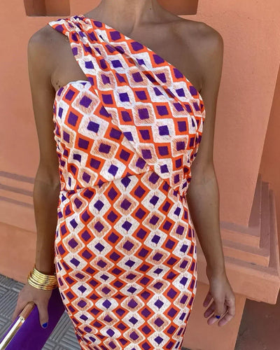 IRMGARDI – ONE-SHOULDER GRACE EVENING DRESS