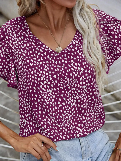 CASSIDY – CHIC BLOUSE WITH ABSTRACT ARTISTRY