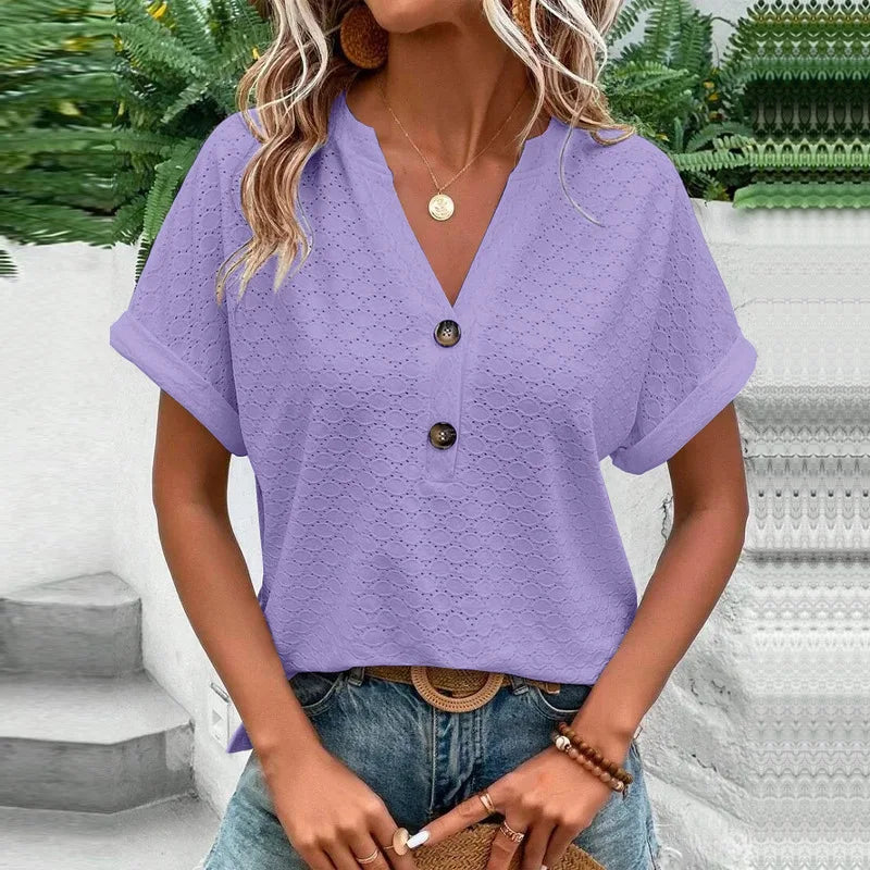 POPPY – SOFT GRACE SATIN-TEXTURED BLOUSE
