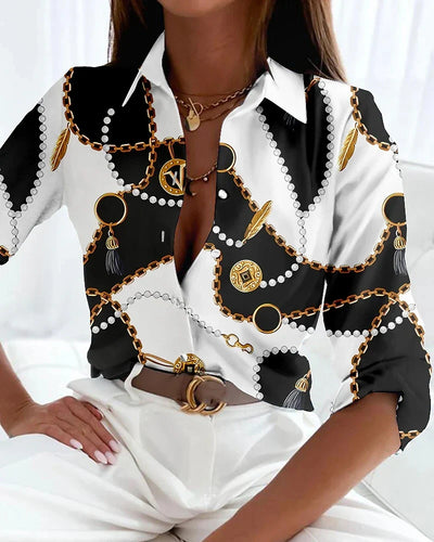 VIOLA – CONTEMPORARY MUSE PRINTED BLOUSE