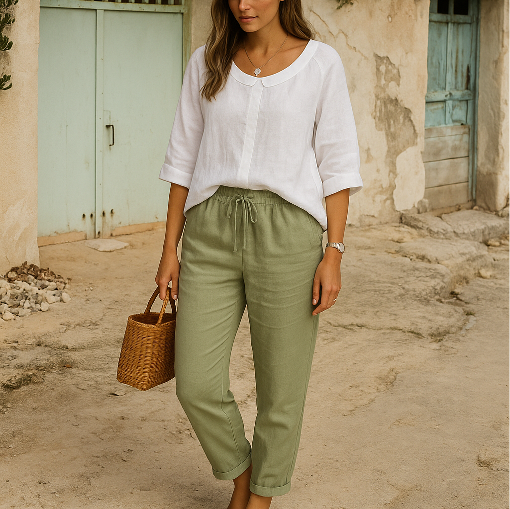 ELOISE – BREEZY LINEN BLEND SUMMER TROUSERS