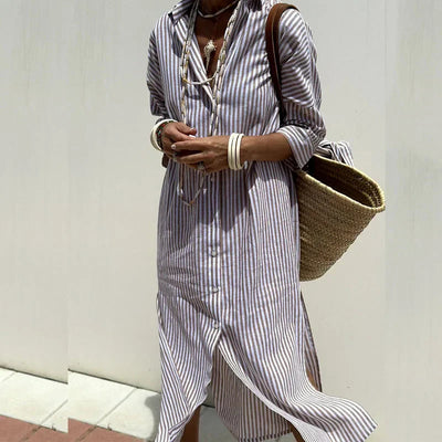 LUNA – CLASSIC STRIPES SHIRT DRESS