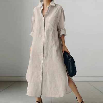 LUNA – RELAXED CHARM OVERSIZED SHIRT DRESS