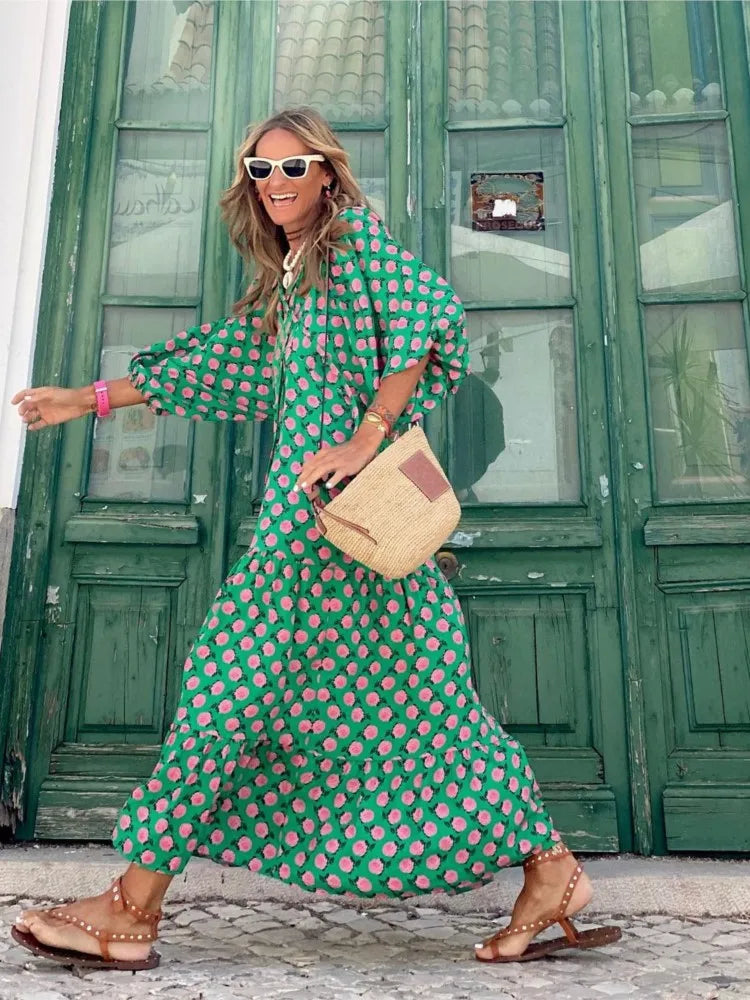 APRIL – FREE-SPIRITED CHARM BOHO MAXI DRESS