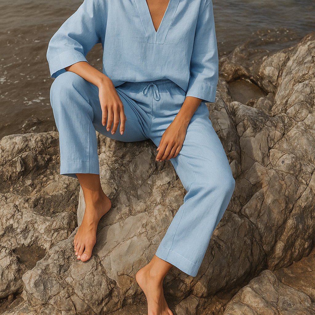 ELOISE – BREEZY LINEN BLEND SUMMER TROUSERS