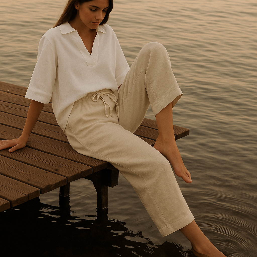 ELOISE – BREEZY LINEN BLEND SUMMER TROUSERS