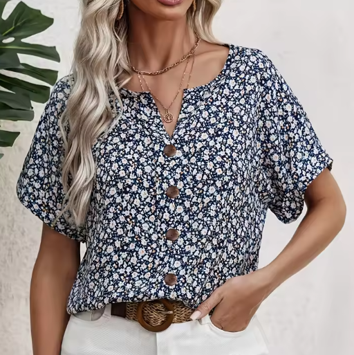 VERNA – CHIC BLOUSE WITH A BLOSSOMING TOUCH