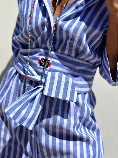 GÉRALDINE – EFFORTLESS CHARM STRIPED DRESS